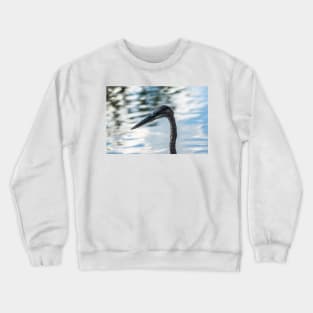 headshot of a Great Blue Heron Crewneck Sweatshirt